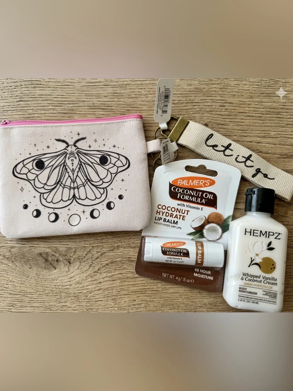 Hempz Whipped Vanilla & Coconut Cream Body Lotion Butterfly coin purse!